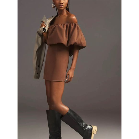 Nikita Mhaisalkar Off-The-Shoulder Bubble Dress Size Small NWT - Picture 1 of 9